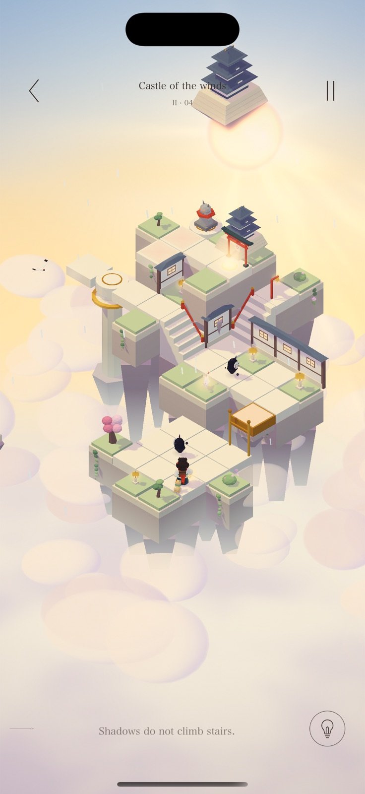 Castle of the Winds: shadows do not climb stairs.