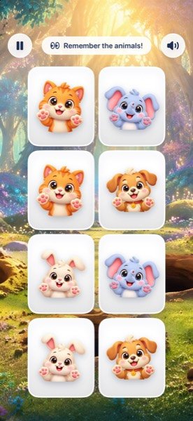 Cards shown before they flip